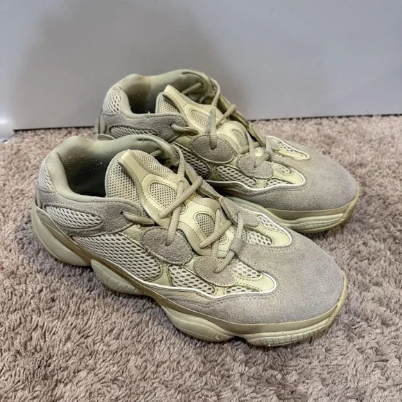 Adidas Yeezy 500 Super Moon Yellow Suede Shoes Mens Size 9 DB2966 Sneakers